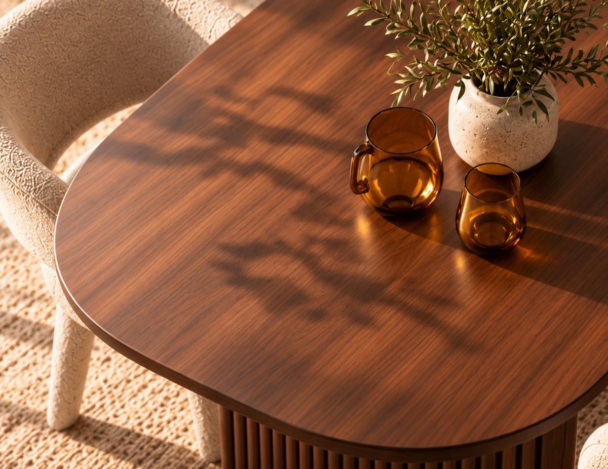 Table à Manger Rectangulaire Extensible Constance – 180 à 220 cm – Noyer