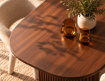 Table à Manger Rectangulaire Extensible Constance – 180 à 220 cm – Noyer