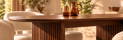 Table à Manger Rectangulaire Extensible Constance – 180 à 220 cm – Noyer