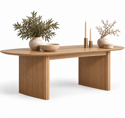 Table à Manger Rectangulaire Extensible Apolline – 180 à 220 cm – Bois Clair