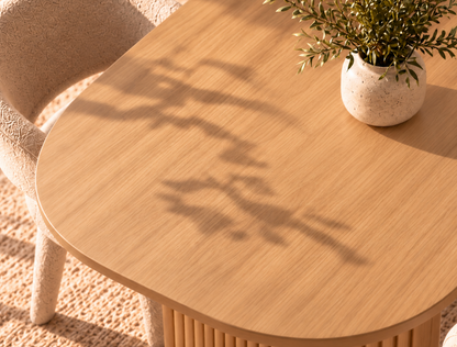 Table à Manger Rectangulaire Extensible Apolline – 180 à 220 cm – Bois Clair