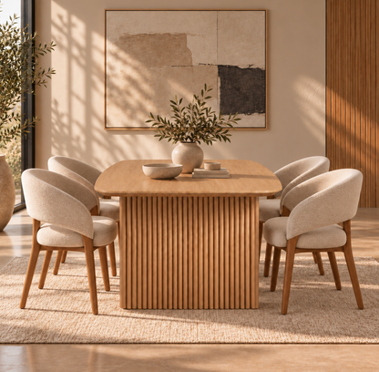 Table à Manger Rectangulaire Extensible Apolline – 180 à 220 cm – Bois Clair